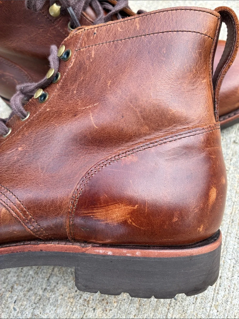J. Crew Men's F 4446 Kenton Leather Cap toe boots